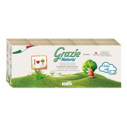 10 étuis mouchoirs 4 plis Grazie Natural