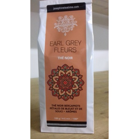Thé noir Earl Grey Fleurs vrac pq de 100 g