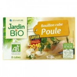 Bouillon cube poule bio - sans huile de palme ( 8 cubes)