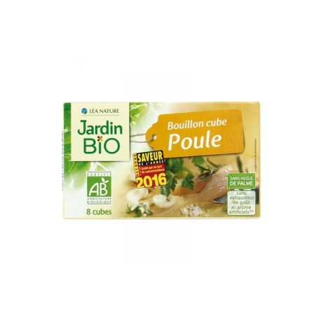 Bouillon cube poule bio - sans huile de palme ( 8 cubes)