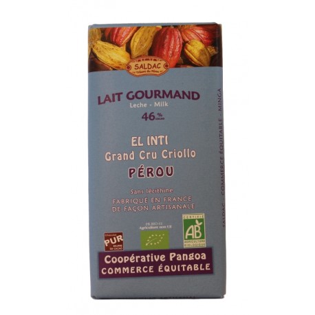 Chocolat au lait El Inti BIO 100g