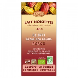 Chocolat lait noisettes El Inti BIO  100g