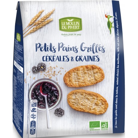Petits Pains Grillés Céréales et Graines Le Moulin du Pivert