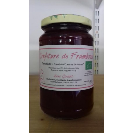 Confiture de framboises bio 430 g