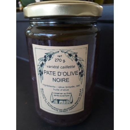 Pate d'Olives noires varieté caillete  Domaine de Peyrebelle 270g