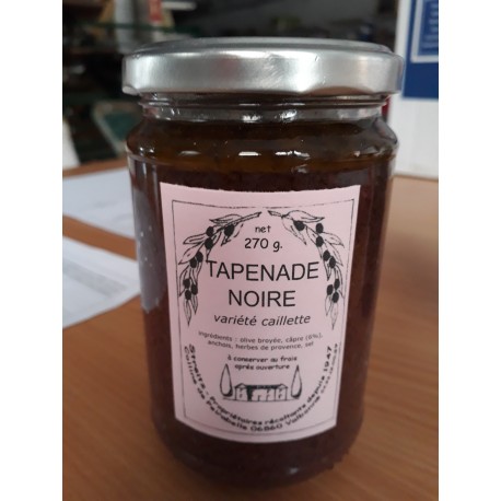 Tapenade  noires varieté caillete  Domaine de Peyrebelle 270g