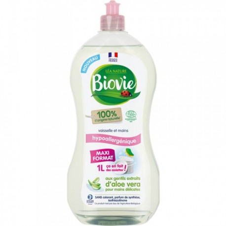 Concentré vaisselle et mains à l'Aloe Vera bio, hypoallergénique- 1L