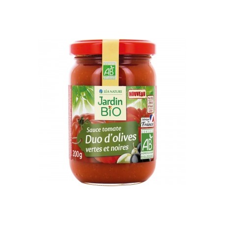 Sauce tomate Duo d'olives vertes et noires 200g