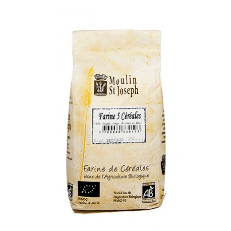 Farine de blé 5 céréales   1kg  Moulin Saint Joseph