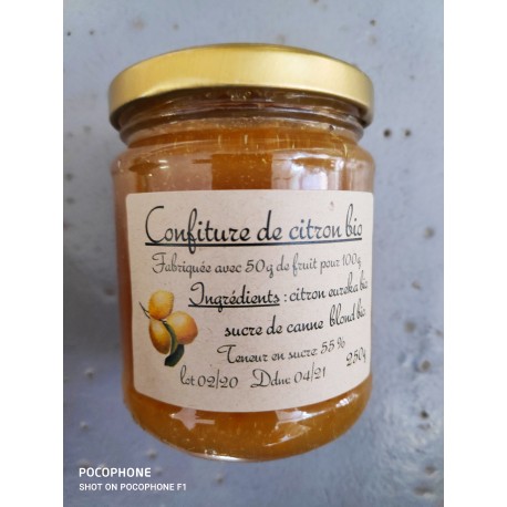 Confiture citron bio , 250 g