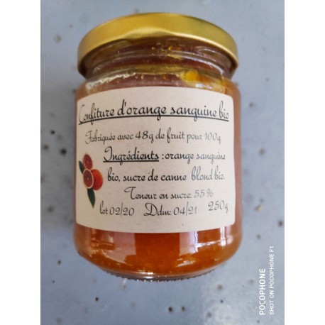 Confiture citron verveine bio , 250 g