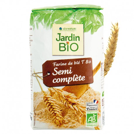 Jardin Bio  Farine de Blé semi-complète T 80 1kg