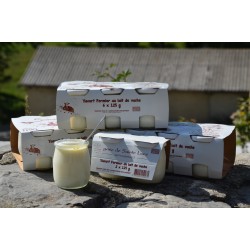 Yaourt nature bio 500g pot en verre. Echange Paysans