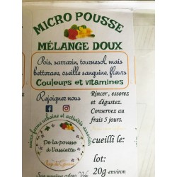 Mélange " doux" Micropousses 40 g (la barquette)