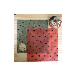 Wraps  Pack duo grand: deux emballages en cire d'abeille taille L