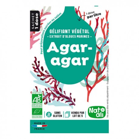 Agar-agar bio - 5 sachets de 4g