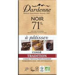 Tablette chocolat noir à patisser 71% Dardenne