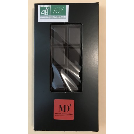 Tablette Chocolat 100% Noir Origine Sierra Léone 80%.  Duplanteur 70 G Bio