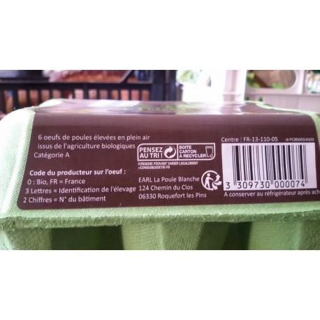 Oeufs  BIO  par 6