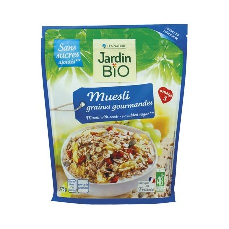  Muesli bio graines gourmandes sans sucre ajouté 375g