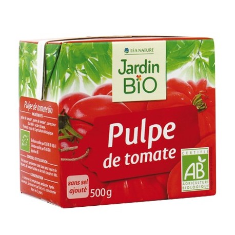 Pulpe de tomates bio sans sel  ajouté 500g