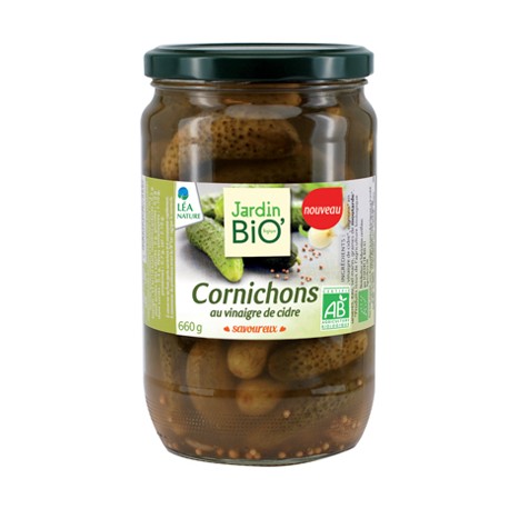 Cornichons au vinaigre de cidre 660g